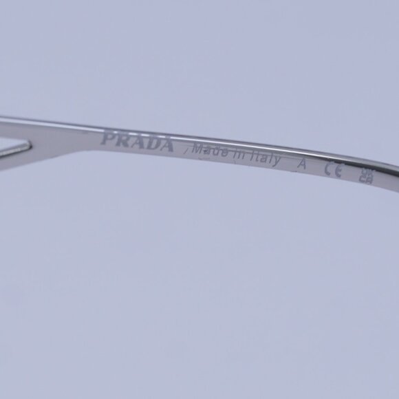 New Prada PR57YS 1BC5D1 Sunglasses - Silver Frame, Grey Gradient Lenses - Picture 9 of 11